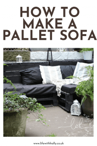 How to Make a Pallet Sofa - Tutorial - Small Garden/Yarden Ideas - Life with Holly