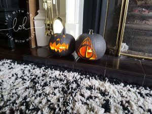 Modern monochrome pumpkins for Halloween 