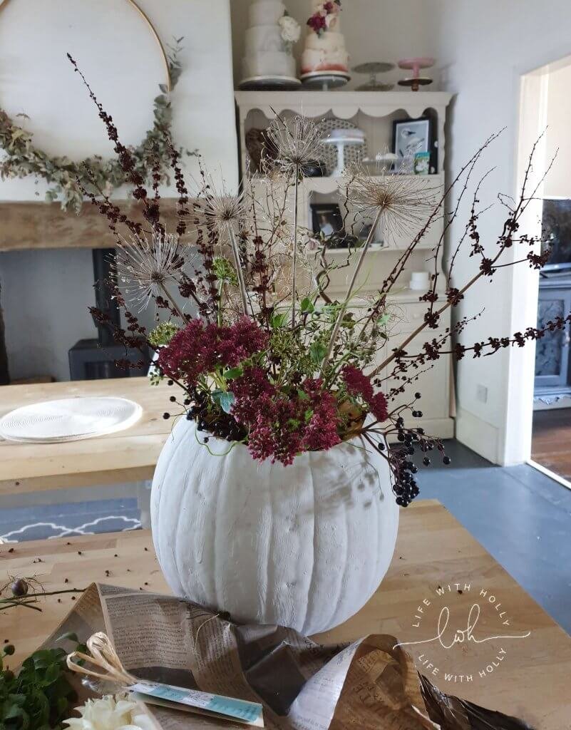 Autumnal Decor Pumpkin Vase Tutorial by Life with Holly