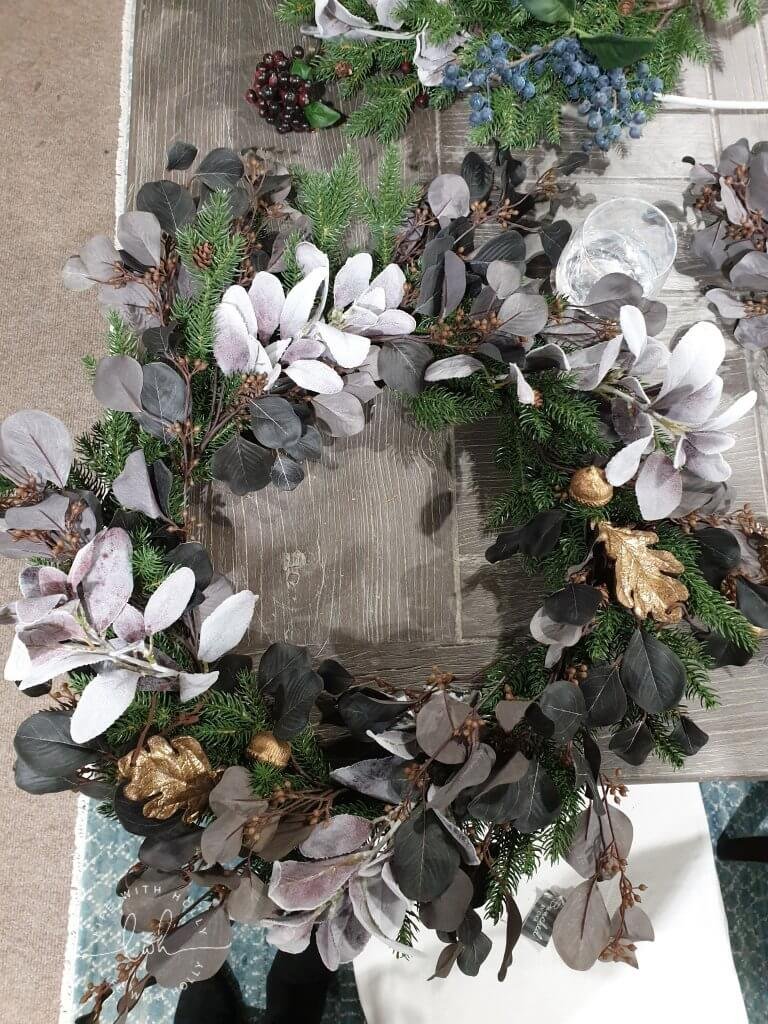 Faux Christmas Wreath Workshop with OKA Harrogate by Life with Holly - Grey Christmas Wreath