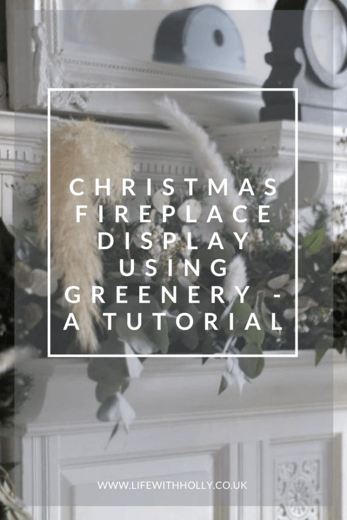 Christmas Mantelpiece Garland with Faux Foliage Tutorial by Life with Holly