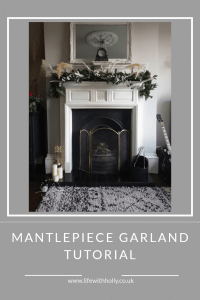 Dried flowers, faux foliage and pampas grass Christmas mantlepiece tutorial 