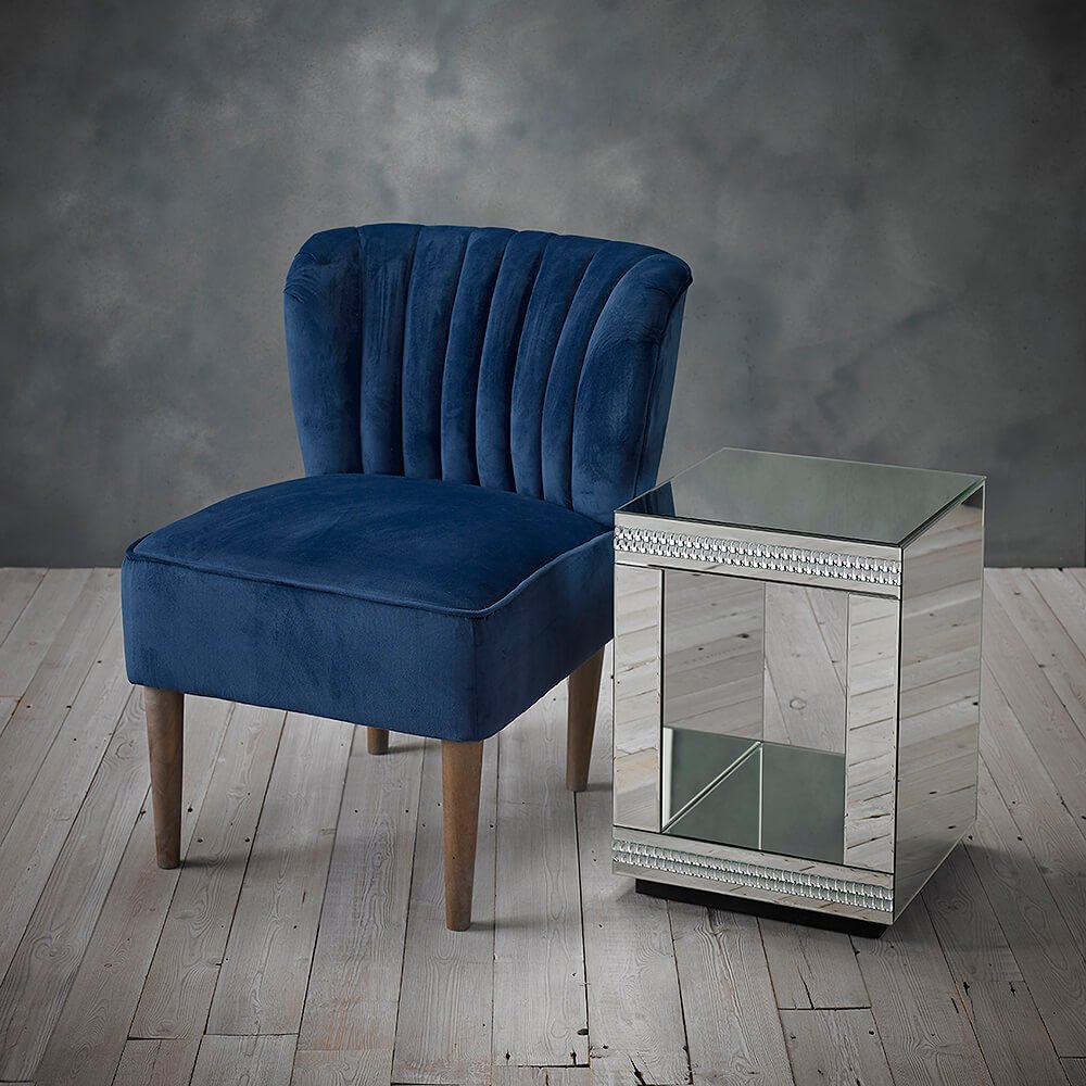 Hemming Wills Orla Velvet Chair in Midnight Blue