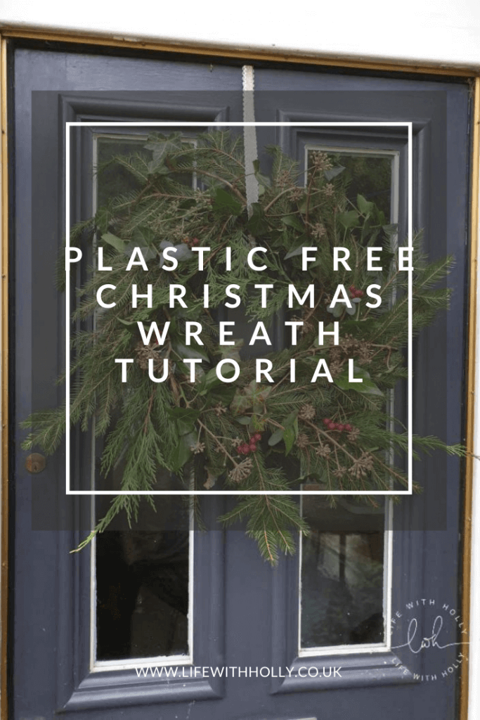 Zero Plastic Christmas Wreath Tutorial by Life with Holly