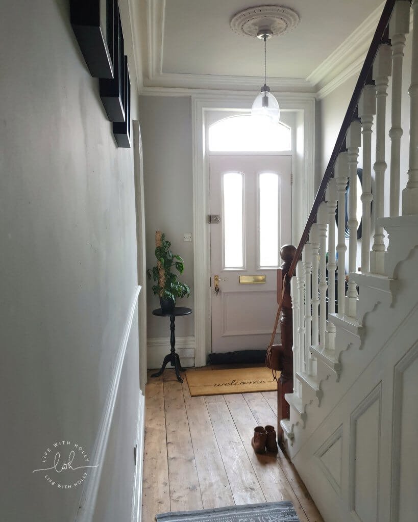 Modern Victorian Hallway with Pink Door by Life with Holly