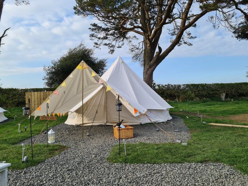 Bell tent at Dark Skies Glamping in Northumberland - Ideas for Glamping Trips from The Wandering Wildflower travel blog