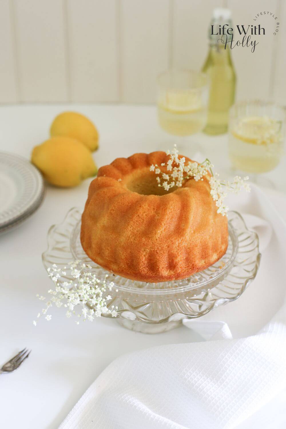 Lemon Elderflower Cake Recipe - Life with Holly