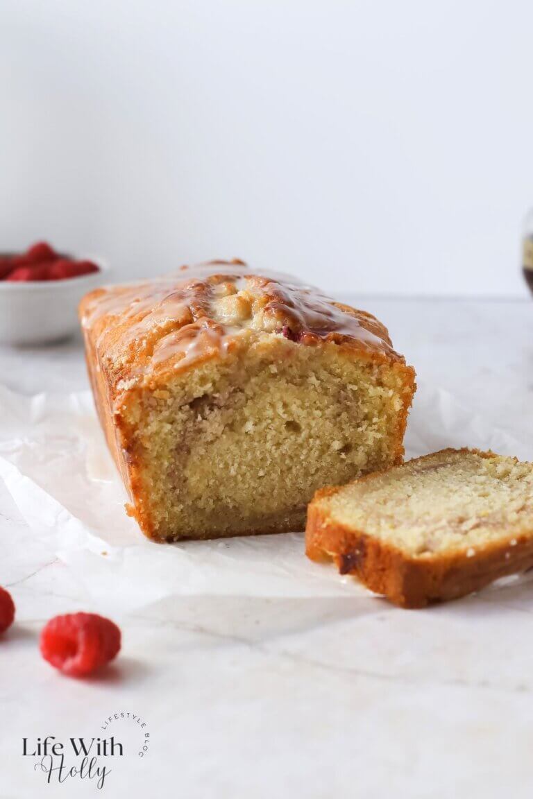Lemon and raspberry loaf cake