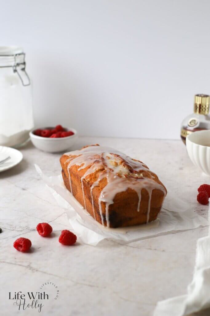 Lemon and raspberry loaf cake