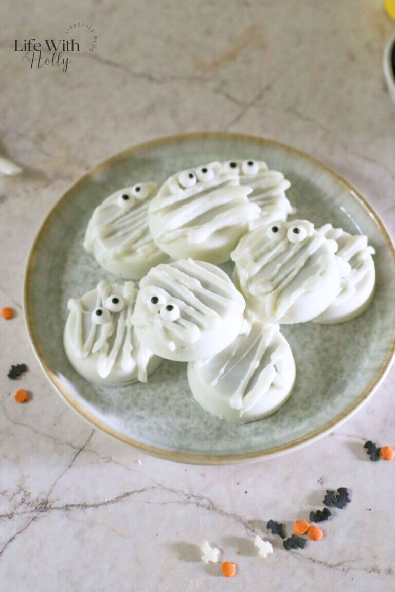 Chocolate covered Oreo mummies