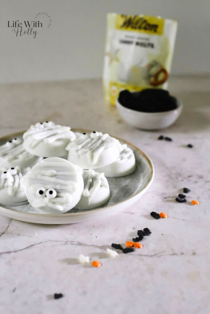 Chocolate covered Oreo mummies