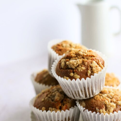 Spiced pumpkin streusel muffins