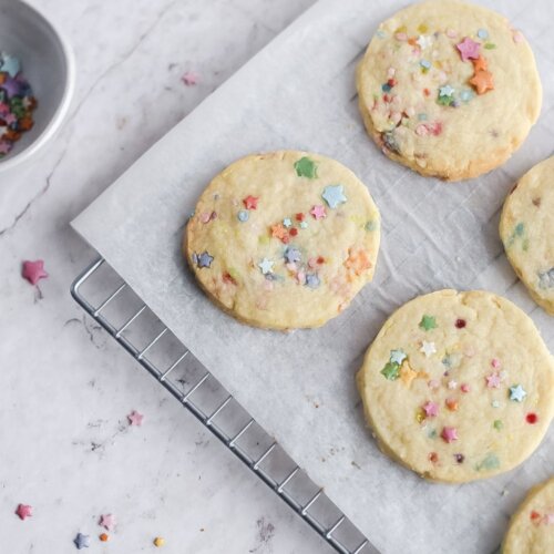 Funfetti shortbread cookies - sprinkles shortbread cookies
