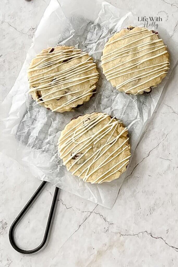Cranberry white chocolate shortbread
