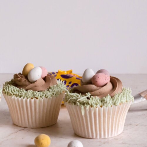 Easter Nest Mini Egg Cupcakes
