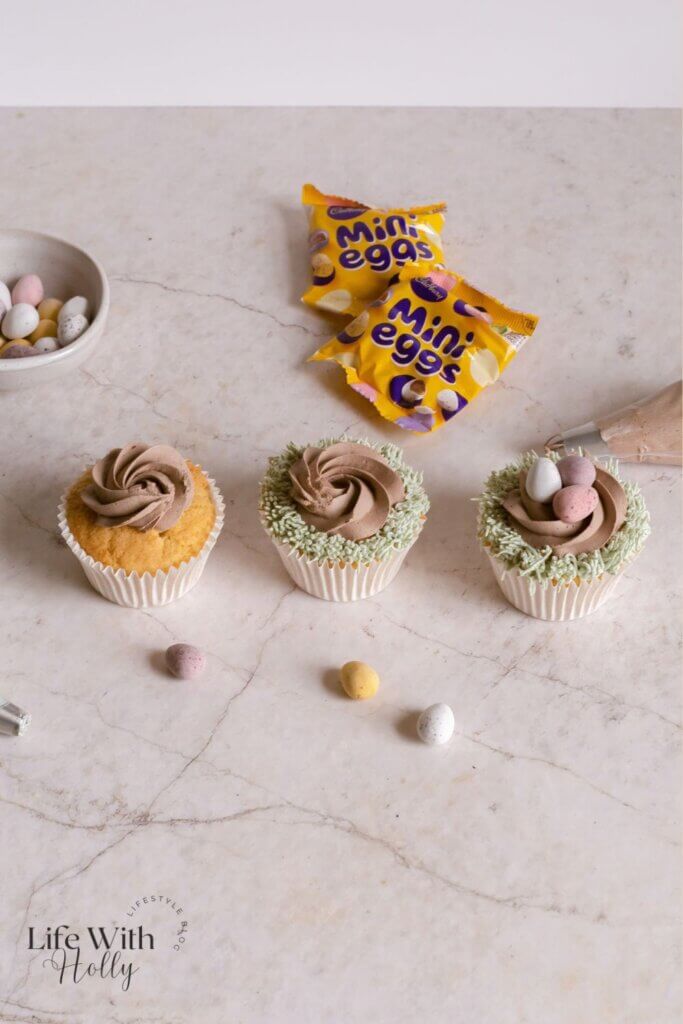 Easter Nest Mini Egg Cupcakes