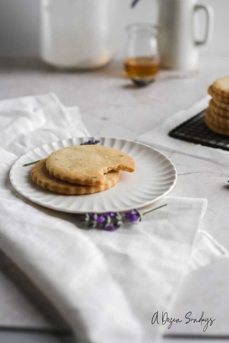 Honey and Lavender Shortbread Cookies