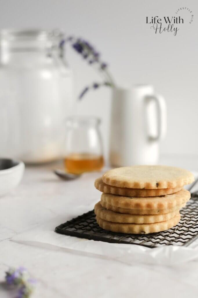 Honey and Lavender Shortbread Cookies