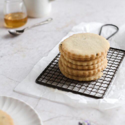 Honey and Lavender Shortbread Cookies