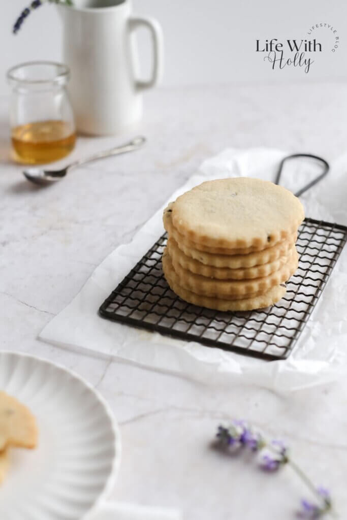Honey and Lavender Shortbread Cookies