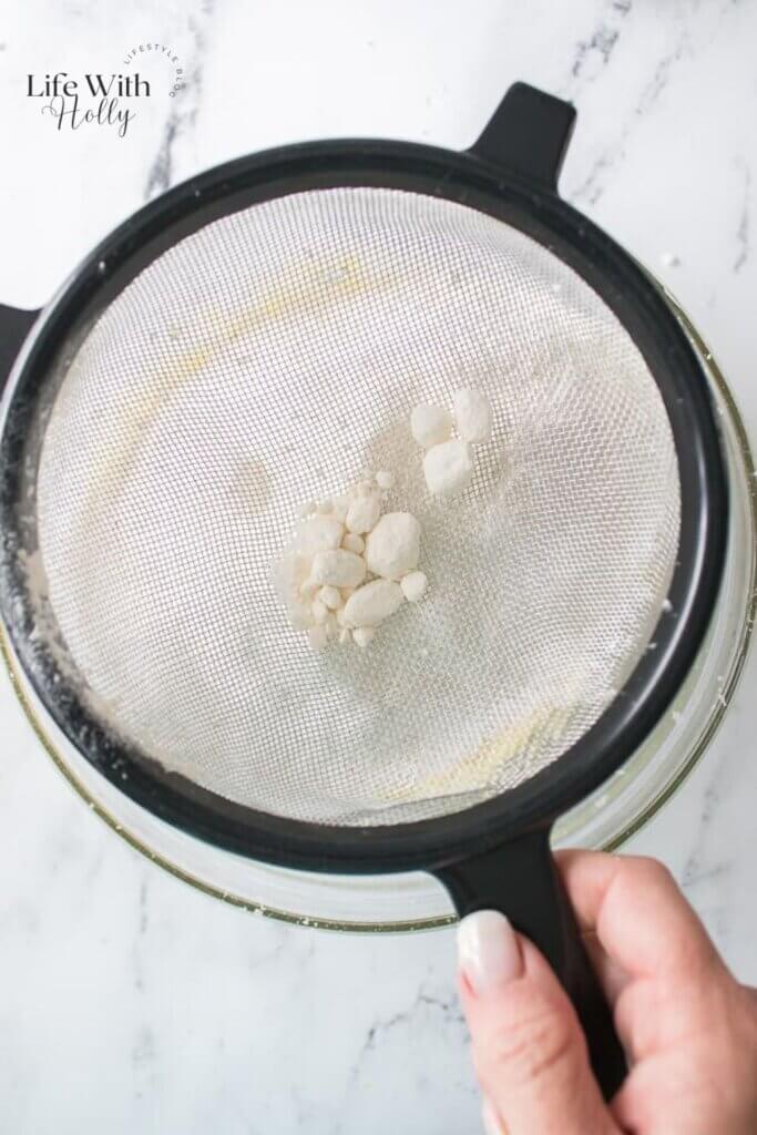 A sieve full of flour