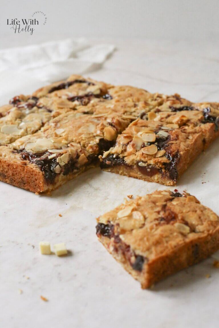 Cherry Bakewell Blondies