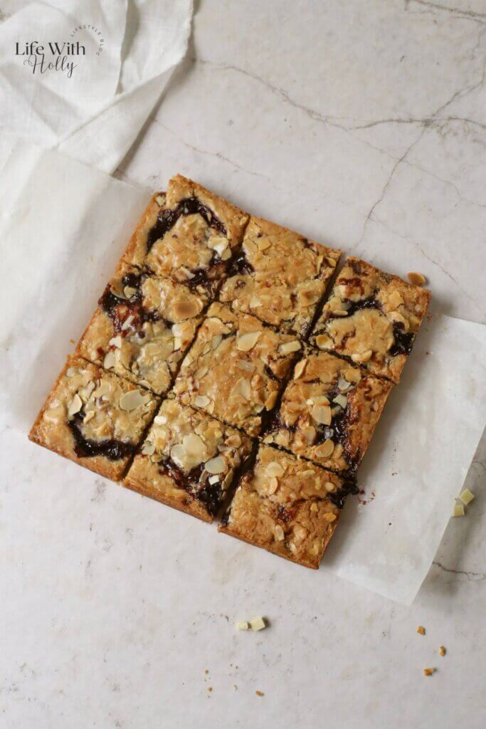 Cherry Bakewell Blondies