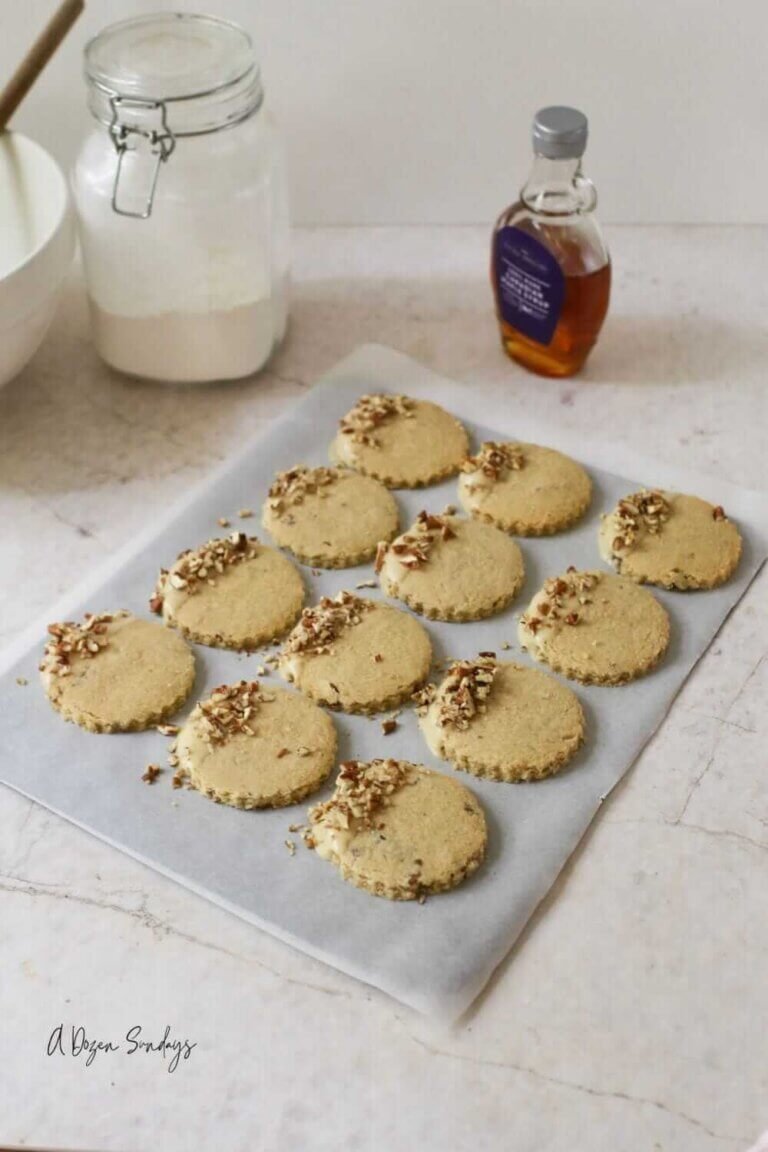 Pumpkin Spice and Pecan Shortbread Cookies