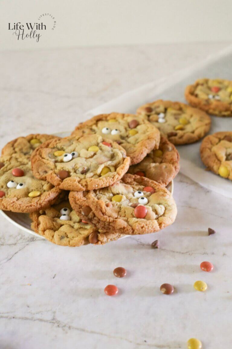 Easy Halloween Monster Cookies With Reese's Pieces