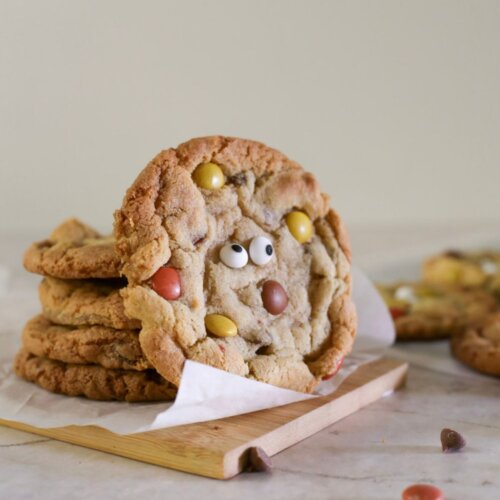 Easy Halloween Monster Cookies With Reese's Pieces