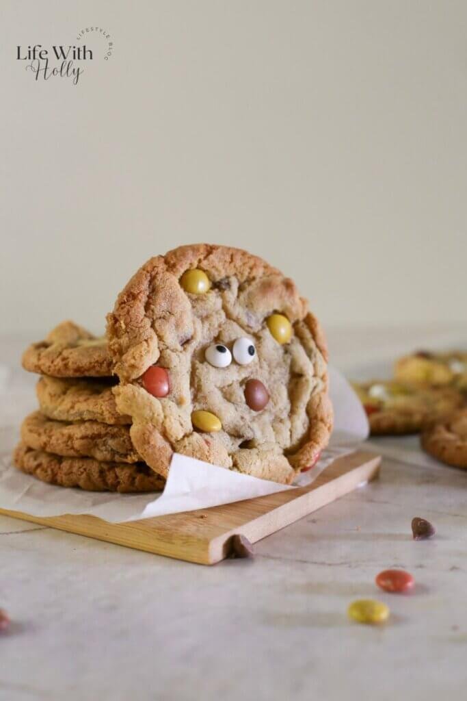 Easy Halloween Monster Cookies With Reese's Pieces