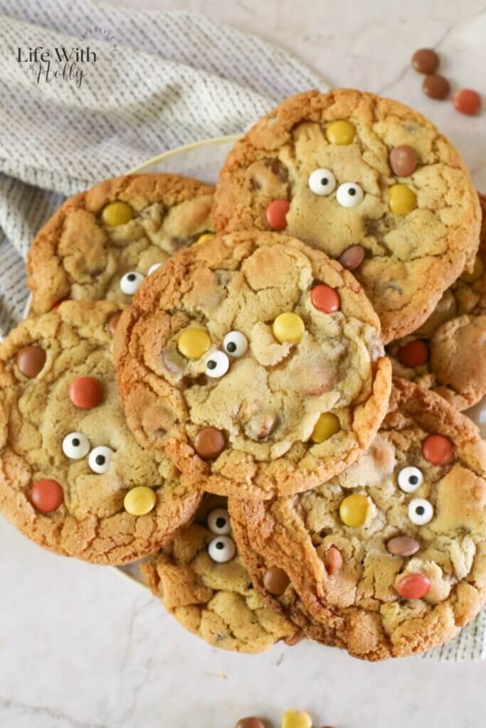 Easy Halloween Monster Cookies With Reese's Pieces