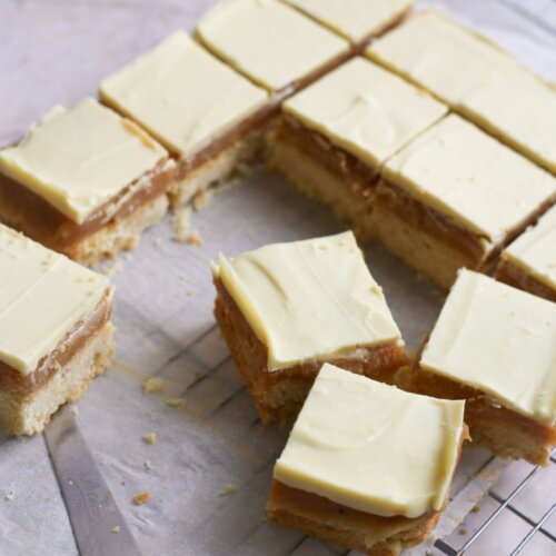 White Chocolate Millionaires Shortbread