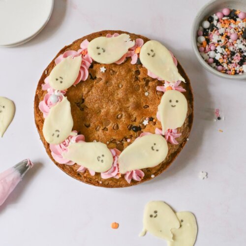 Pastel Halloween Cookie Cake