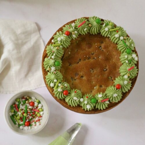 Christmas Cookie Cake or Giant Cookie