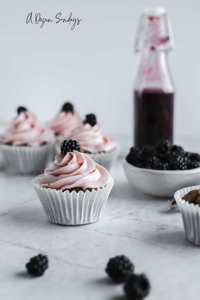 Chocolate and Blackberry Cupcakes