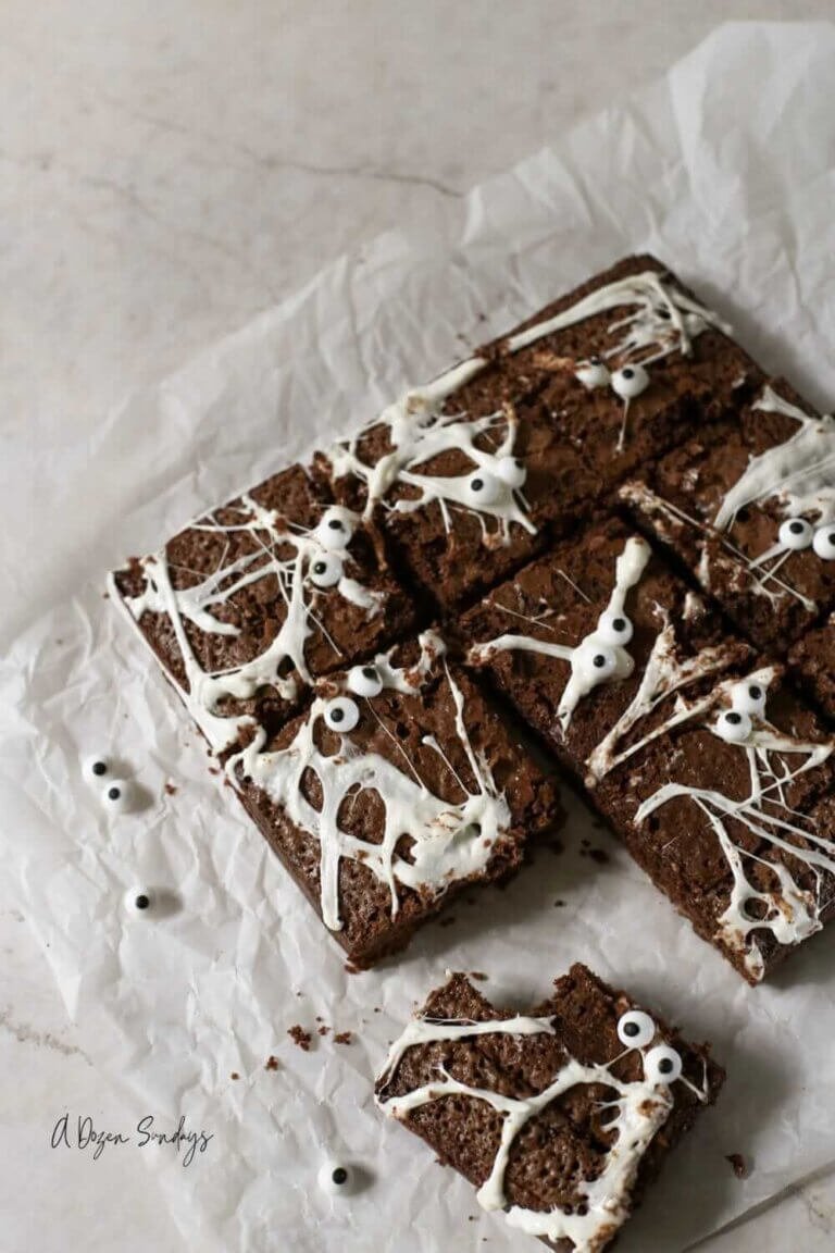 Spooky Treats: Easy Spiderweb Brownies