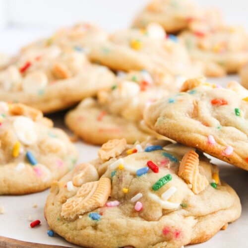 Funfetti stuffed cookies