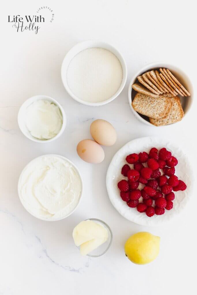 Raspberry cheesecake bars ingredients