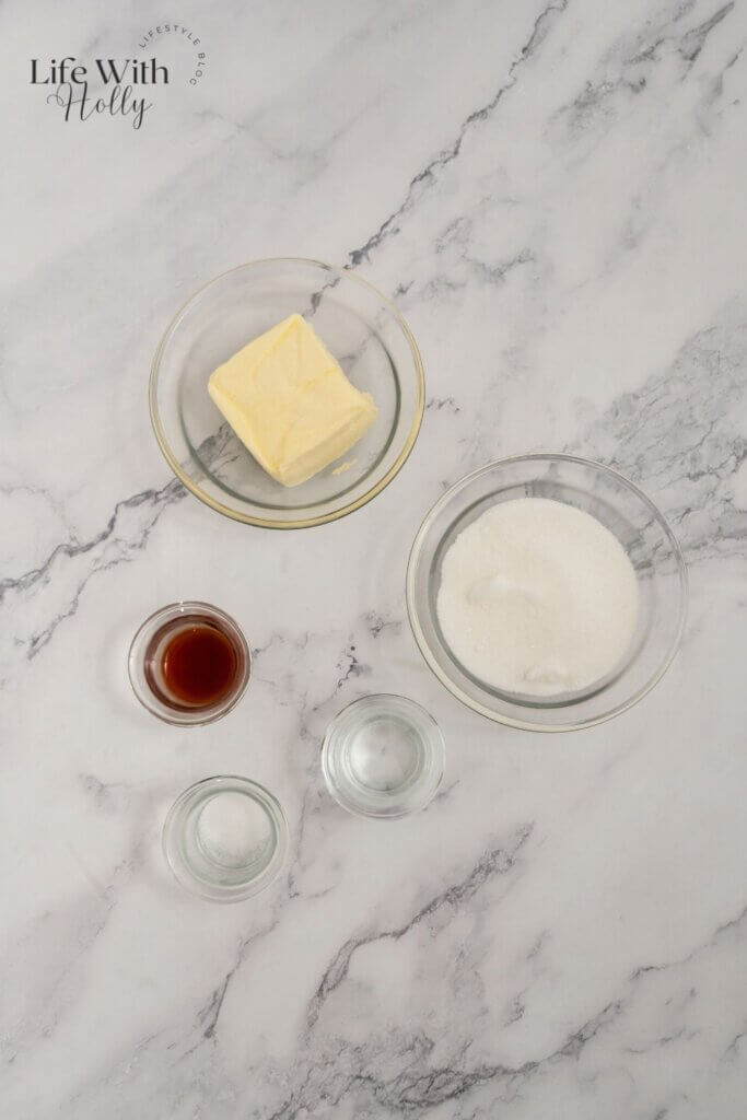 Salted toffee ingredients