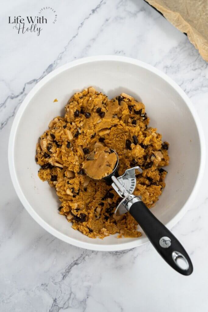 Brown Butter Salted Toffee Choc Chip Cookie dough