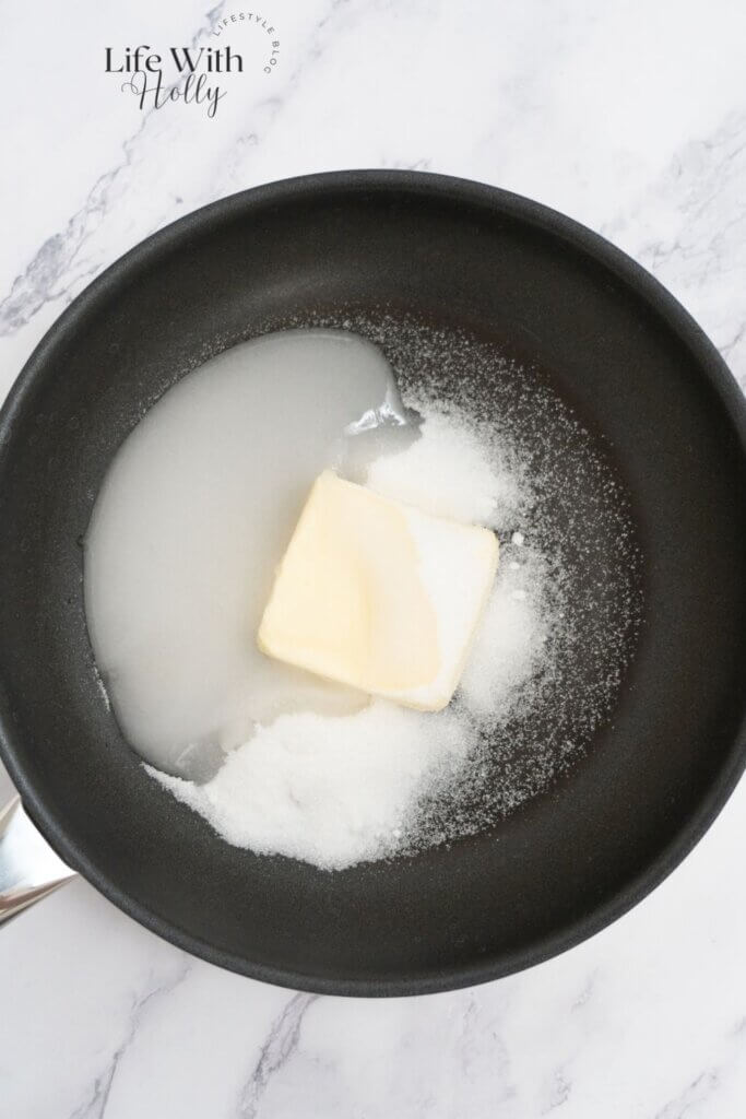Salted toffee process shot