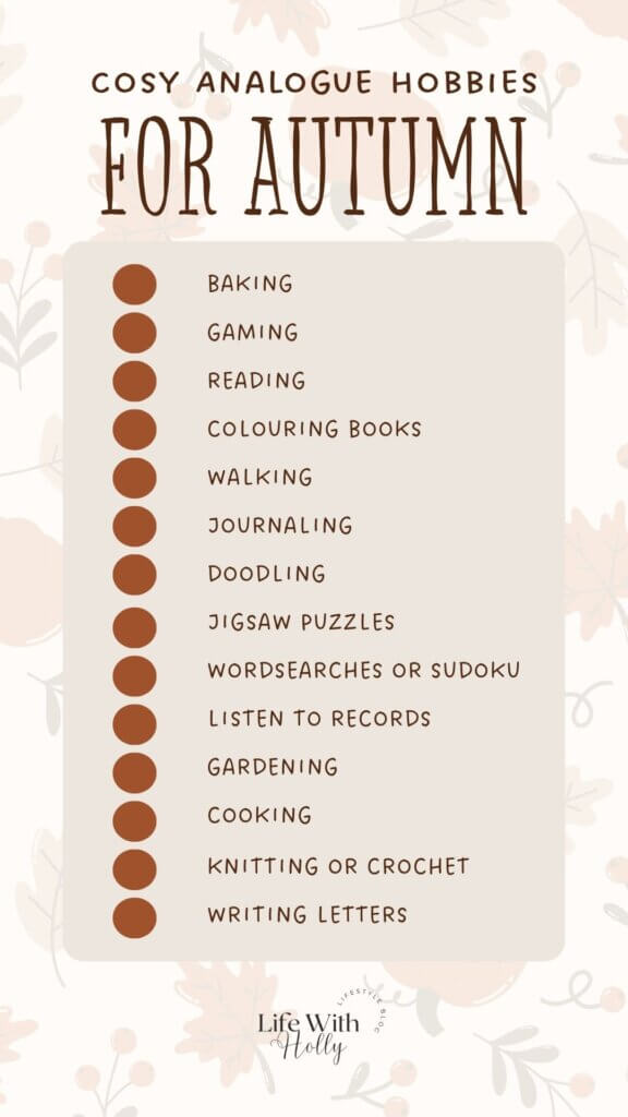 List of hobbies for Autumn