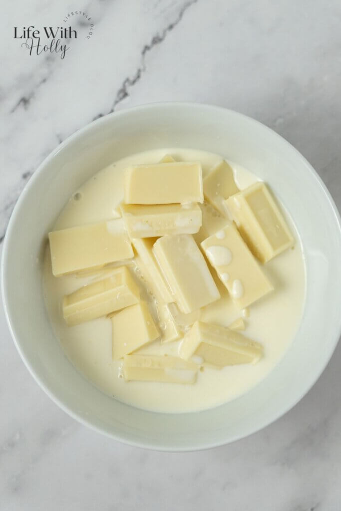 Making white chocolate ganache